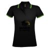 SOL'S Ladies Pasadena Tipped Cotton Piqué Polo Shirt Thumbnail