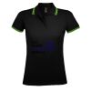 SOL'S Ladies Pasadena Tipped Cotton Piqué Polo Shirt Thumbnail